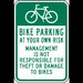 Bike Parking at Your Own Risk Sign